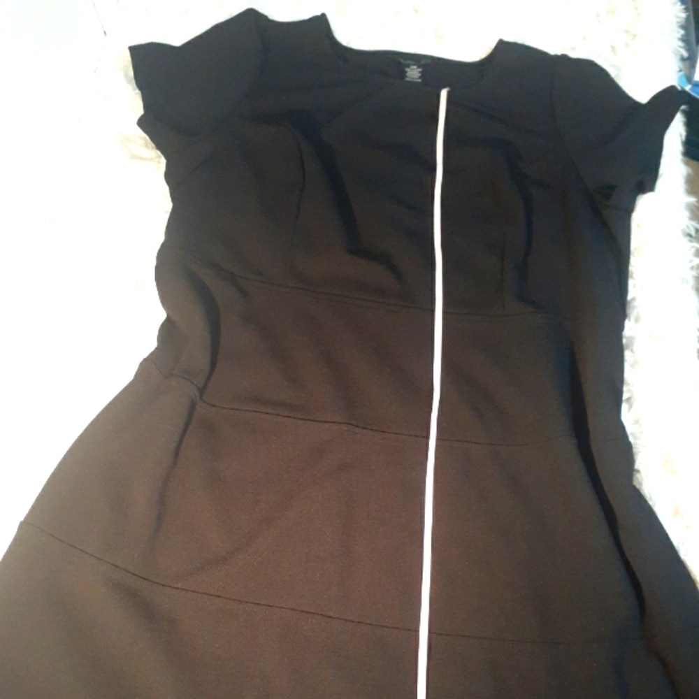 Plus Size 22W Navy Black  Glamour DRESS  Stretchy Short Sleeve.